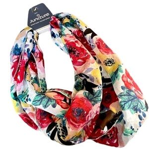 Floral Infiniti Scarf, 68x10”, NWT